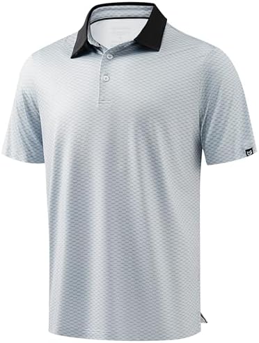 Men's dry fit golf polo, grey rectangle