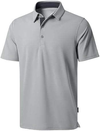 Men's dry fit golf polo, grey