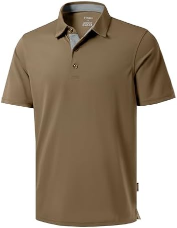 Men's dry fit golf polo, khaki