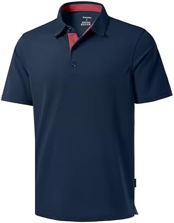 Men's dry fit golf polo, navy