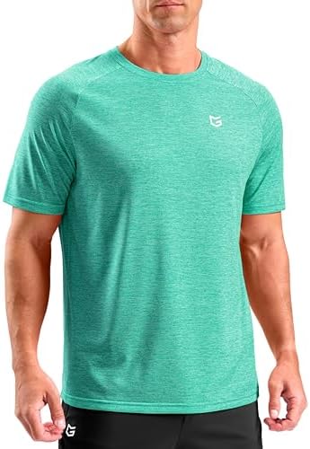 Men's dry fit performance tee, cascadia green