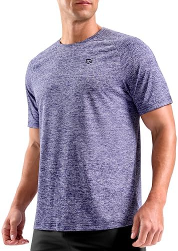 Men's dry fit performance tee, light purple