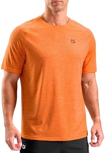 Men's dry fit performance tee, orange
