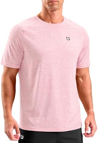 Men's dry fit performance tee, pink