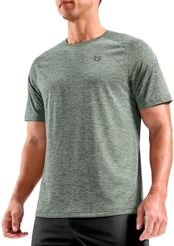 Men's dry fit performance tee, sage green