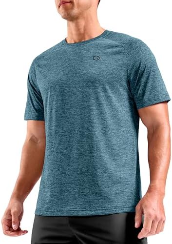 Men's dry fit performance tee, teal green