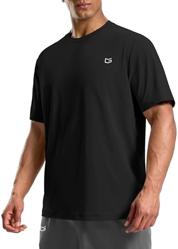 Men's dry fit running tee, black