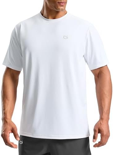 Men's dry fit running tee, white