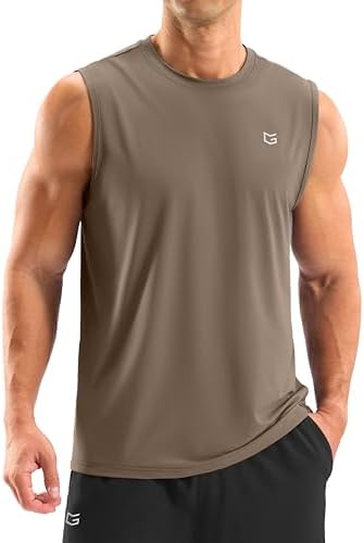 Men's dry fit tank top, brown