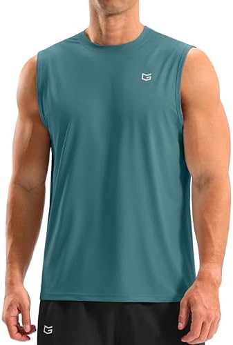 Men's dry fit tank top, deep teal