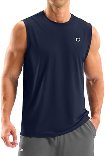 Men's dry fit tank top, navy