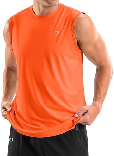Men's dry fit tank top, orange