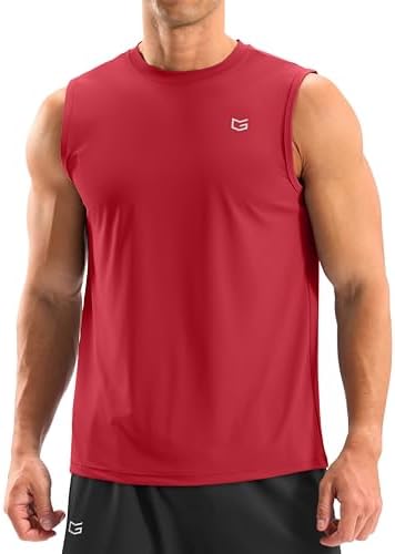Men's dry fit tank top, red