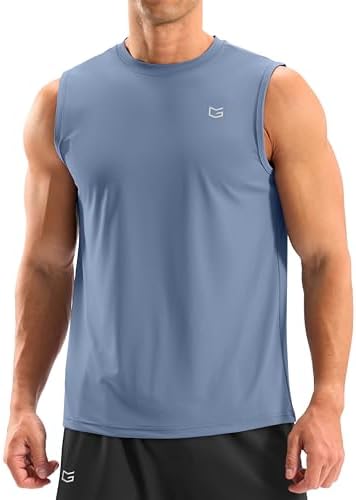 Men's dry fit tank top, slate blue