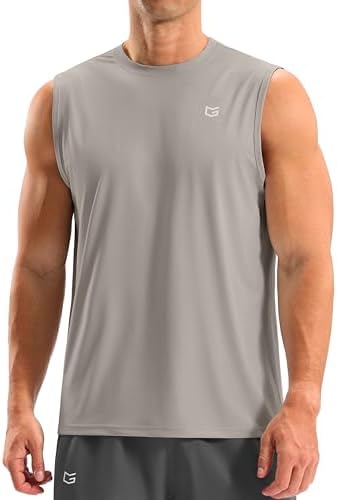 Men's dry fit tank top, warm ash grey