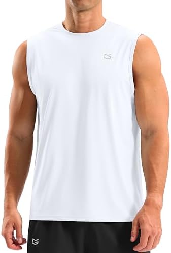 Men's dry fit tank top, white
