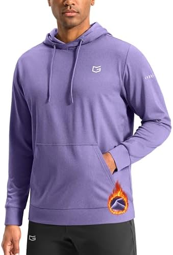 Men's fleece athletic hoodie, purple heather
