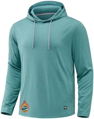 Men's fleece golf hoodie, beryl green heather