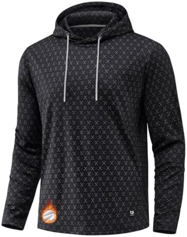 Men's fleece golf hoodie, black golf clubs