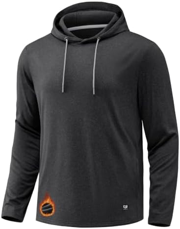Men's fleece golf hoodie, black heather