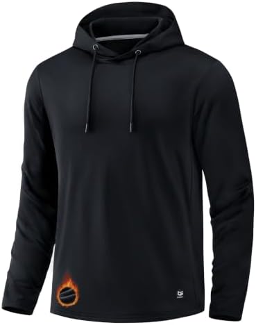 Men's fleece golf hoodie, black