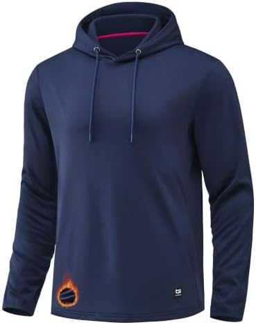 Men's fleece golf hoodie, dark blue heather