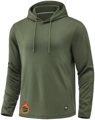 Men's fleece golf hoodie, olive green heather