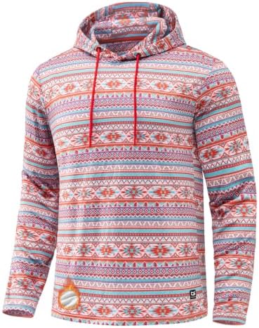 Men's fleece golf hoodie, red stripes