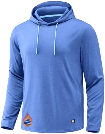 Men's fleece golf hoodie, royal blue heather