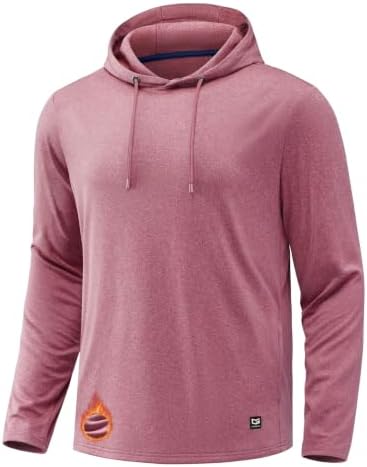 Men's fleece golf hoodie, rust red heather