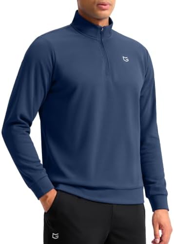 Men's fleece golf quarter zip, navy
