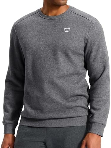 Men's fleece-lined crewneck, grey
