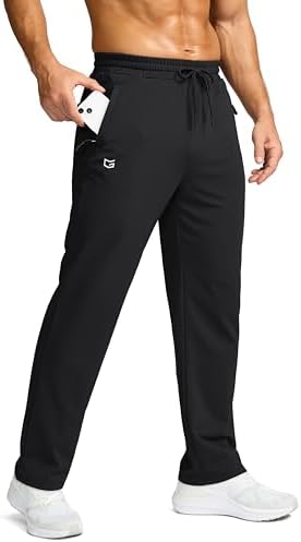 Men's fleece-lined hiking pants, black