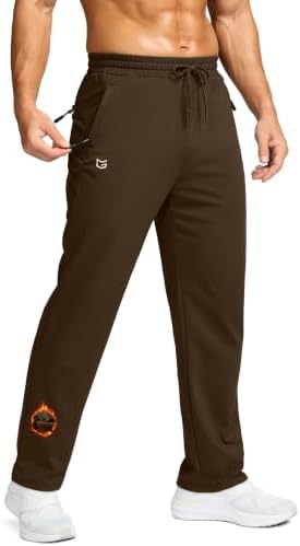 Men's fleece-lined hiking pants, brown