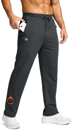 Men's fleece-lined hiking pants, dark grey