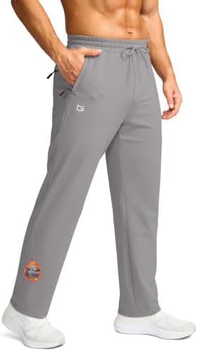 Men's fleece-lined hiking pants, light grey