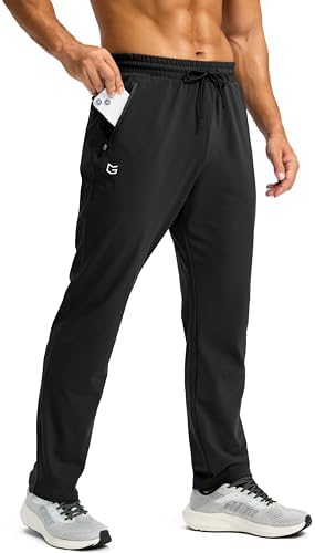 Men's fleece-lined winter pants, black