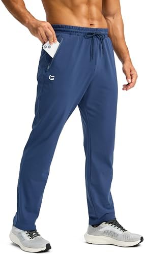 Men's fleece-lined winter pants, blue