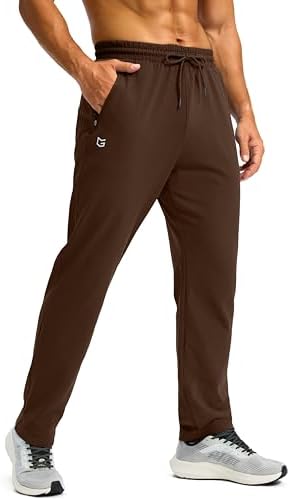 Men's fleece-lined winter pants, brown