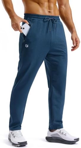 Men's fleece-lined winter pants, heather dark cobalt blue