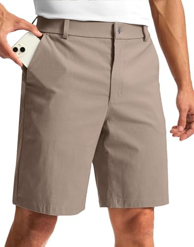 Men's golf dress shorts, three inseams, carbon dust
