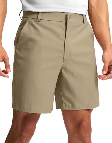 Men's golf dress shorts, three inseams, khaki