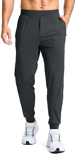 Men's golf joggers, zip pockets, dark gray
