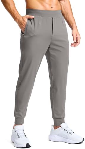 Men's golf joggers, zip pockets, gray