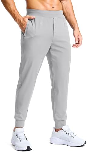 Men's golf joggers, zip pockets, gull gray
