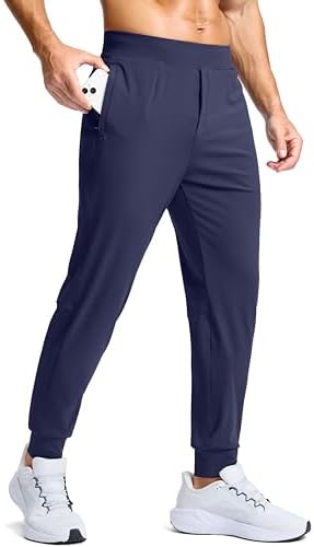 Men's golf joggers, zip pockets, navy