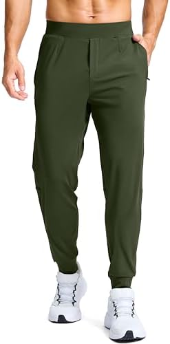 Men's golf joggers, zip pockets, olive