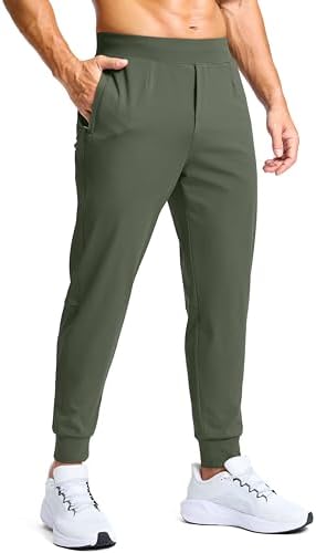 Men's golf joggers, zip pockets, sage