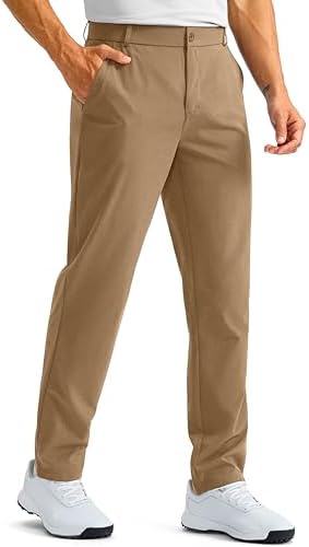 Men's golf pants, five pockets, khaki sand