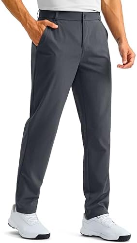 Men's golf pants, five pockets, oil grey
